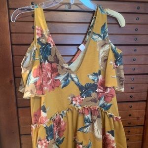 Gorgeous floral cold shoulder top